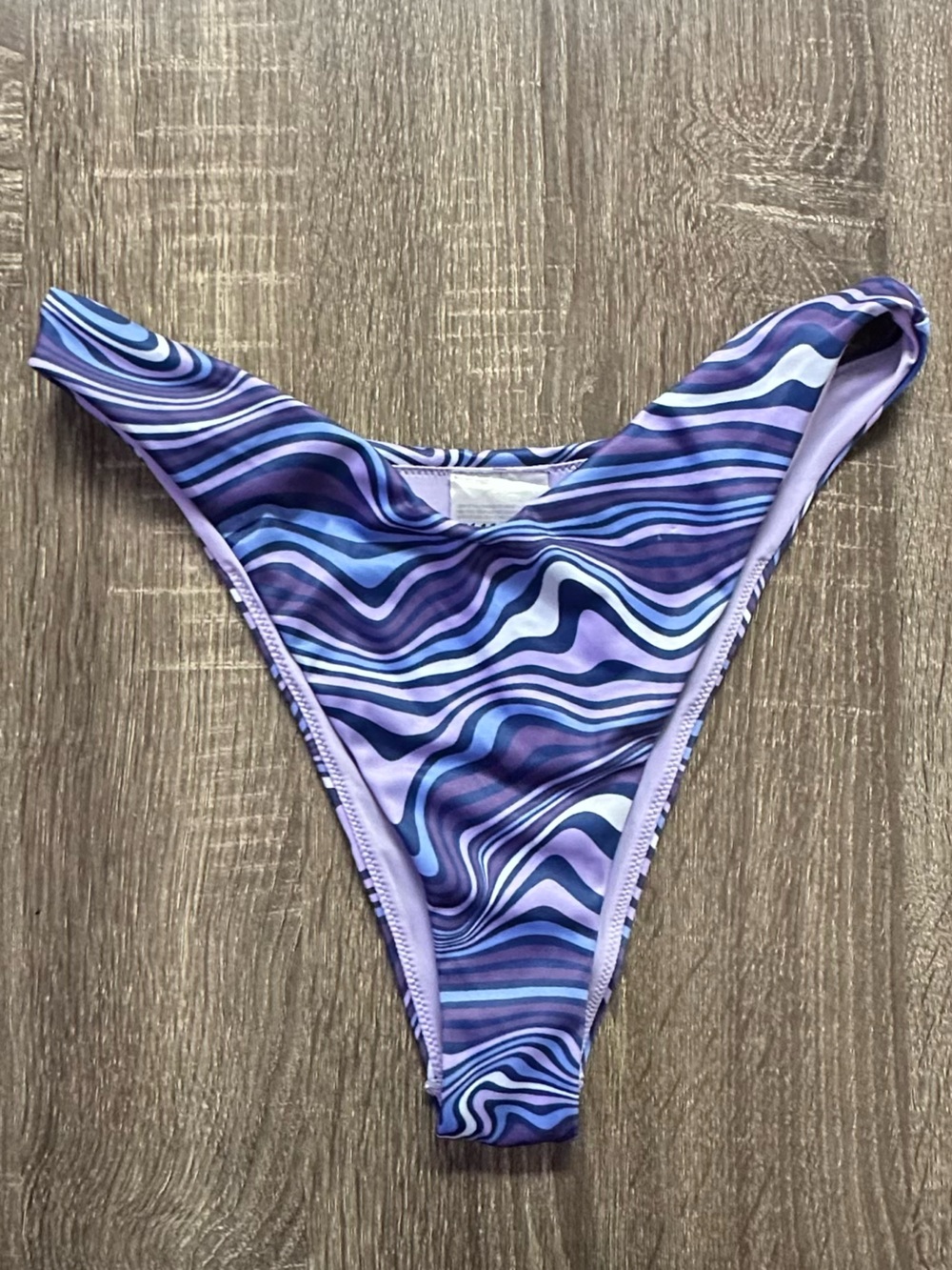 H&M Purple Marble-Print Bikini Bottom